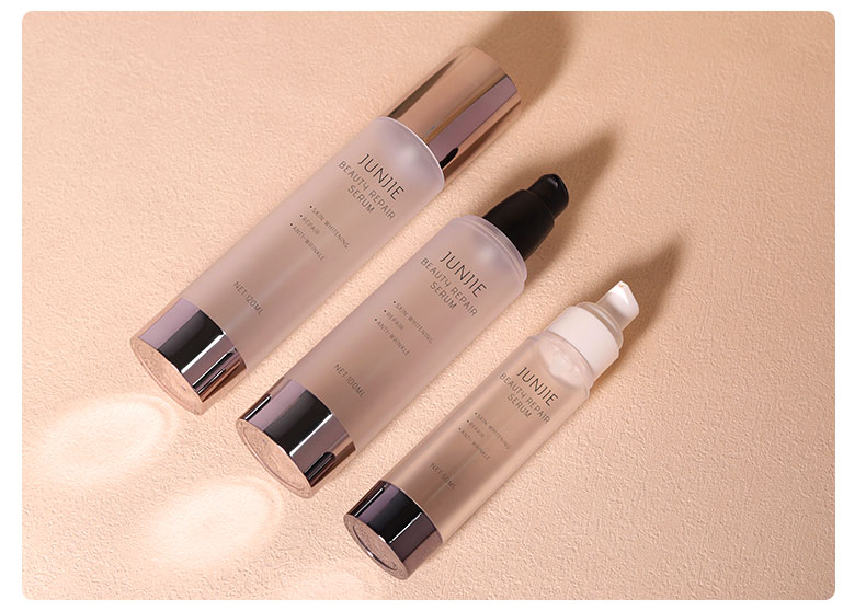 20ml 30ml 50ml Airless Spray Pump Bottle Matte Transparent Serum Bottle With Screw Cap