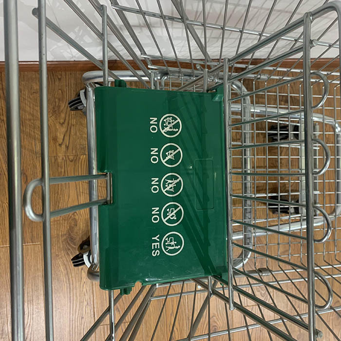 100L Grocery Store Rolling Trolley American Style Supermarket Shopping Trolley