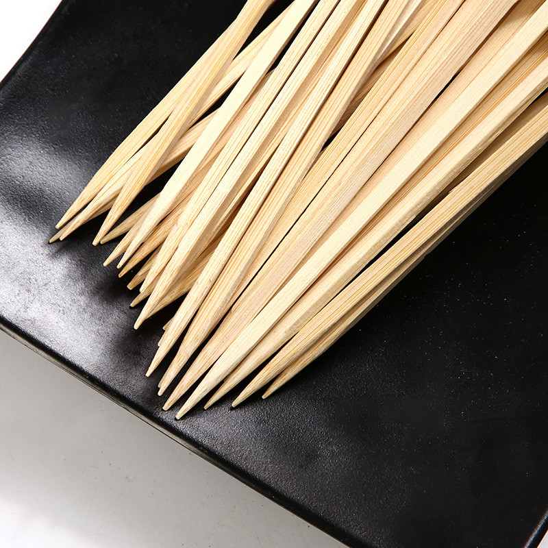 Barbecue Wood Bamboo Paddle Skewer Sticks Disposable 18CM Food Grade For Grill
