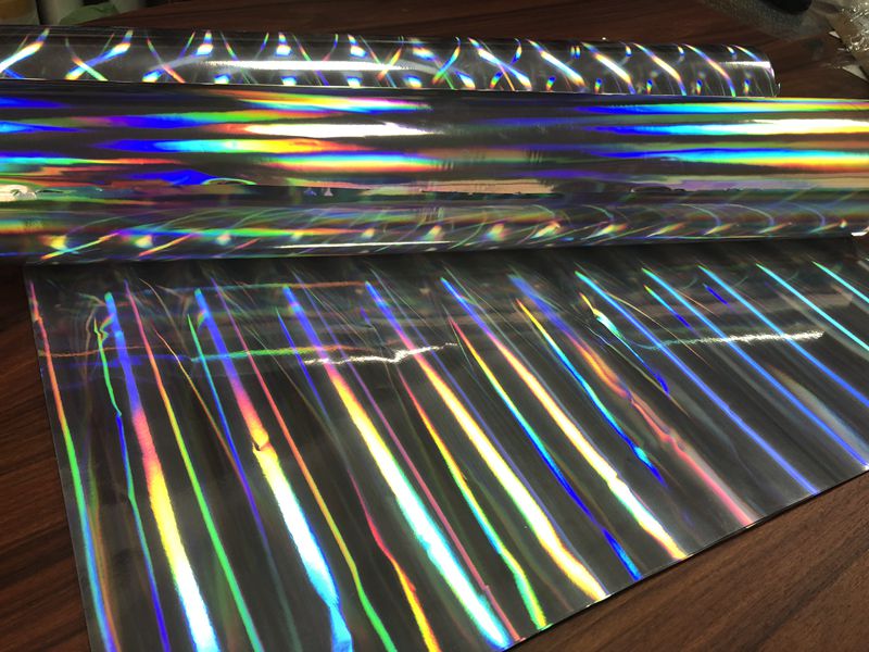 Rainbow Pattern Cold Stamping Foil / Holographic Hot Stamping Foil For Packaging Decoration