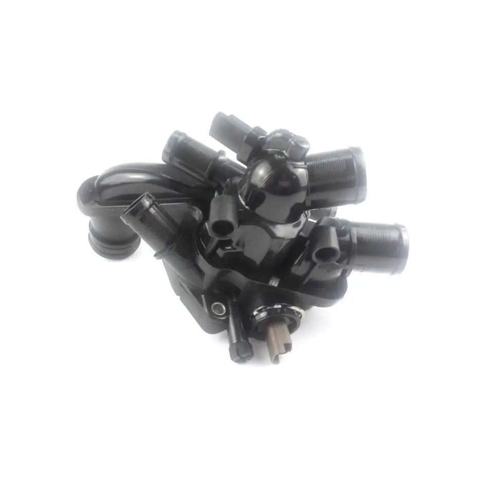 16V Engine BMW Thermostat Housing with 4 Pins Sensor Auto Parts OE 9808647080 Durable