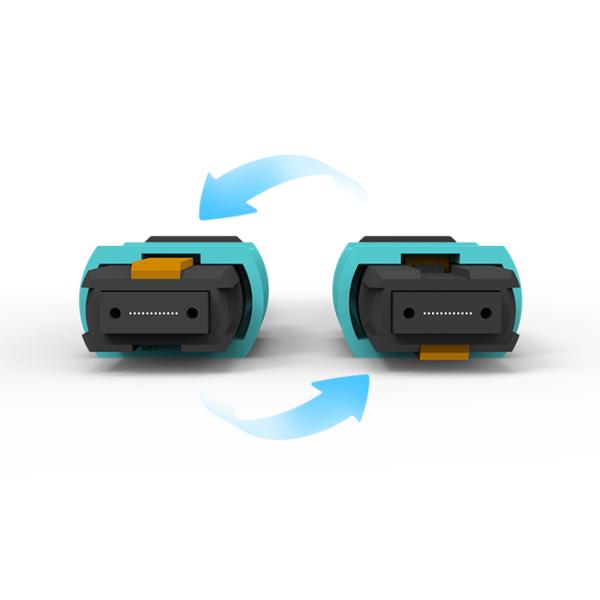 Switchable Polarity MPO patch cable With A/B Polarity Conversion And Key Reversal