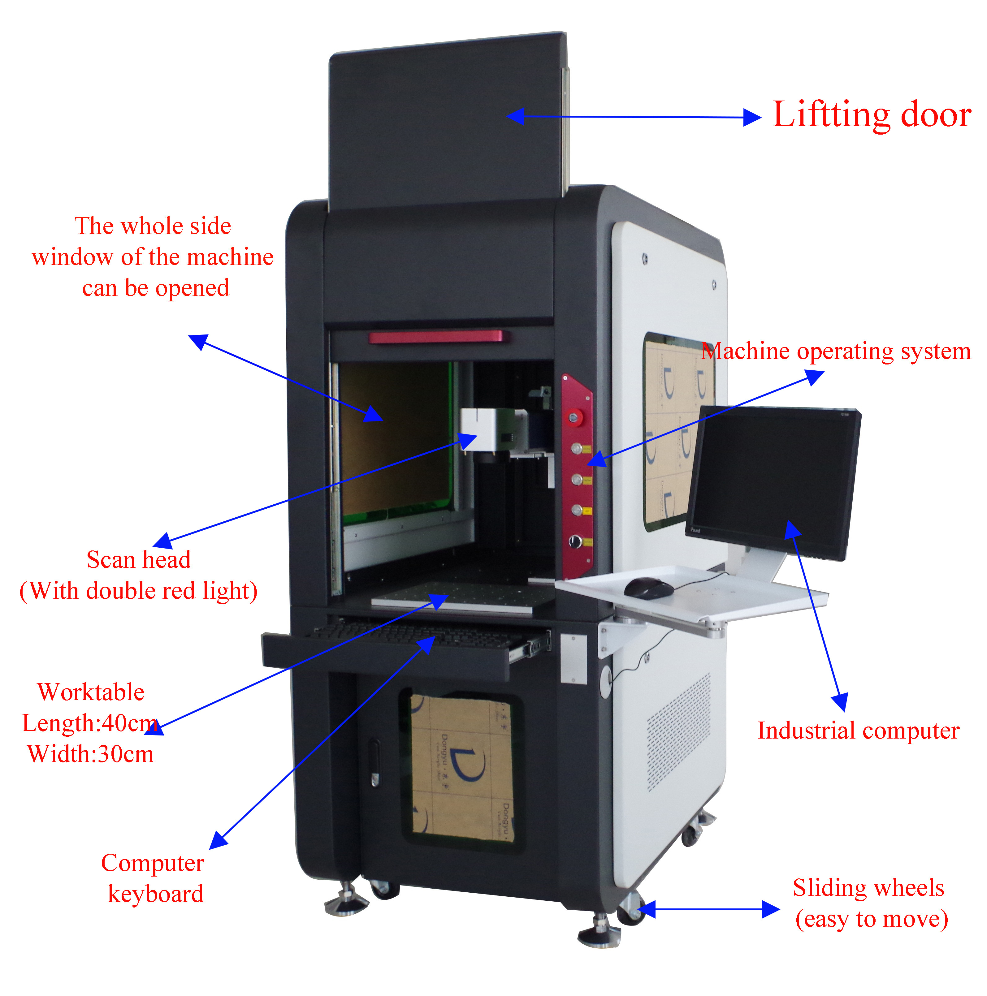 1064nm Fiber Laser Marking Machine 50 Watt Fiber Laser Engraver