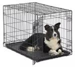 Easy Assembly Composite Pan 46cm Black Metal Dog Cage