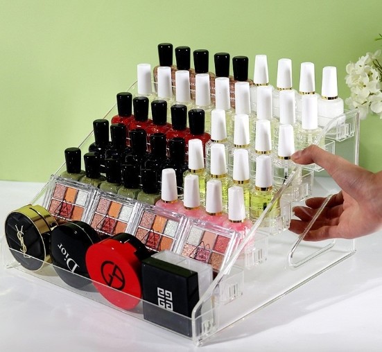 Multiple Layers Clear PS Acrylic Makeup Box Display Cosmetic Box Organizer Storage Box