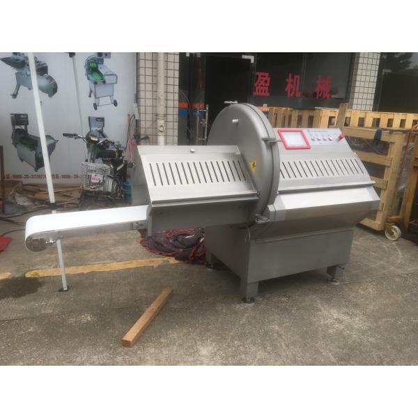 Inclined Feed Port Beef Steak Rib Chopper Machine / Frozen Meat Cutter