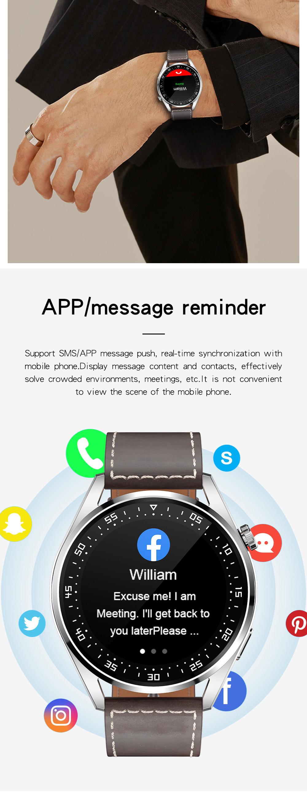 280mAh Clip Charging Bluetooth Calling Smartwatch Unisex E20 4.2BLE