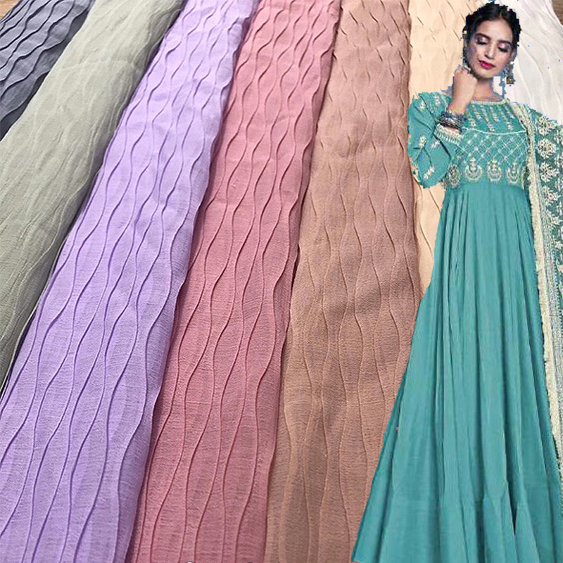 80gsm Chiffon Jacquard Crepe Fabric