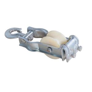 Angled Cross Arm Mounted Hook Style Conductor Stringing Blocks