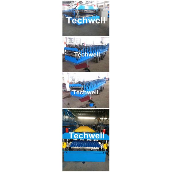 0 - 15m/min Forming Speed, PLC Control Dual Level Roll Former For Two Roofing Profiles
