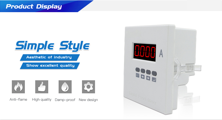 J model 96*96 mm Single Phase LED Current Ampere Meter