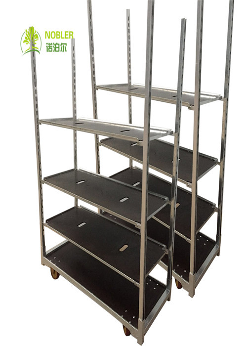 Customized Hot Galvanized Plywood Danish Flower Trolley For Transport