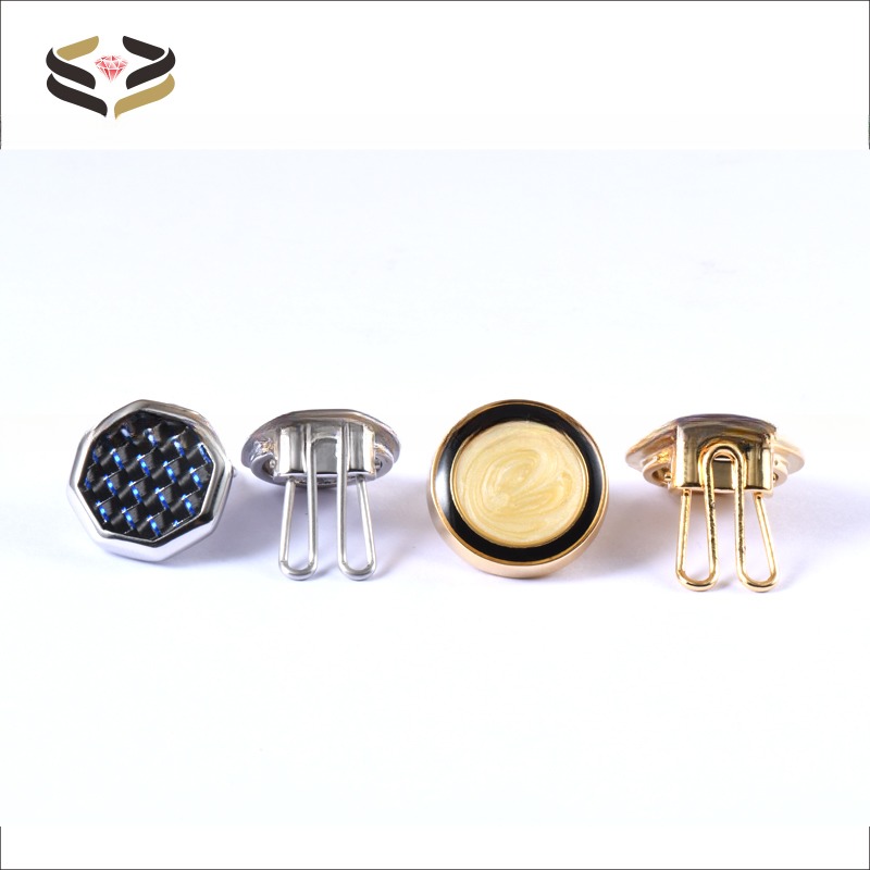 Carbon Fiber Inlay Cufflinks Tie Clips Button Covers For Men Dress Shirt And Tux Shirt