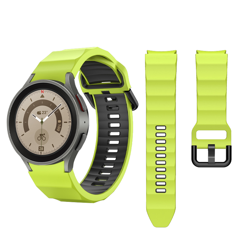 Custom Dual Color Silicone Watchband for Samsung Galaxy Watch 5 Pro