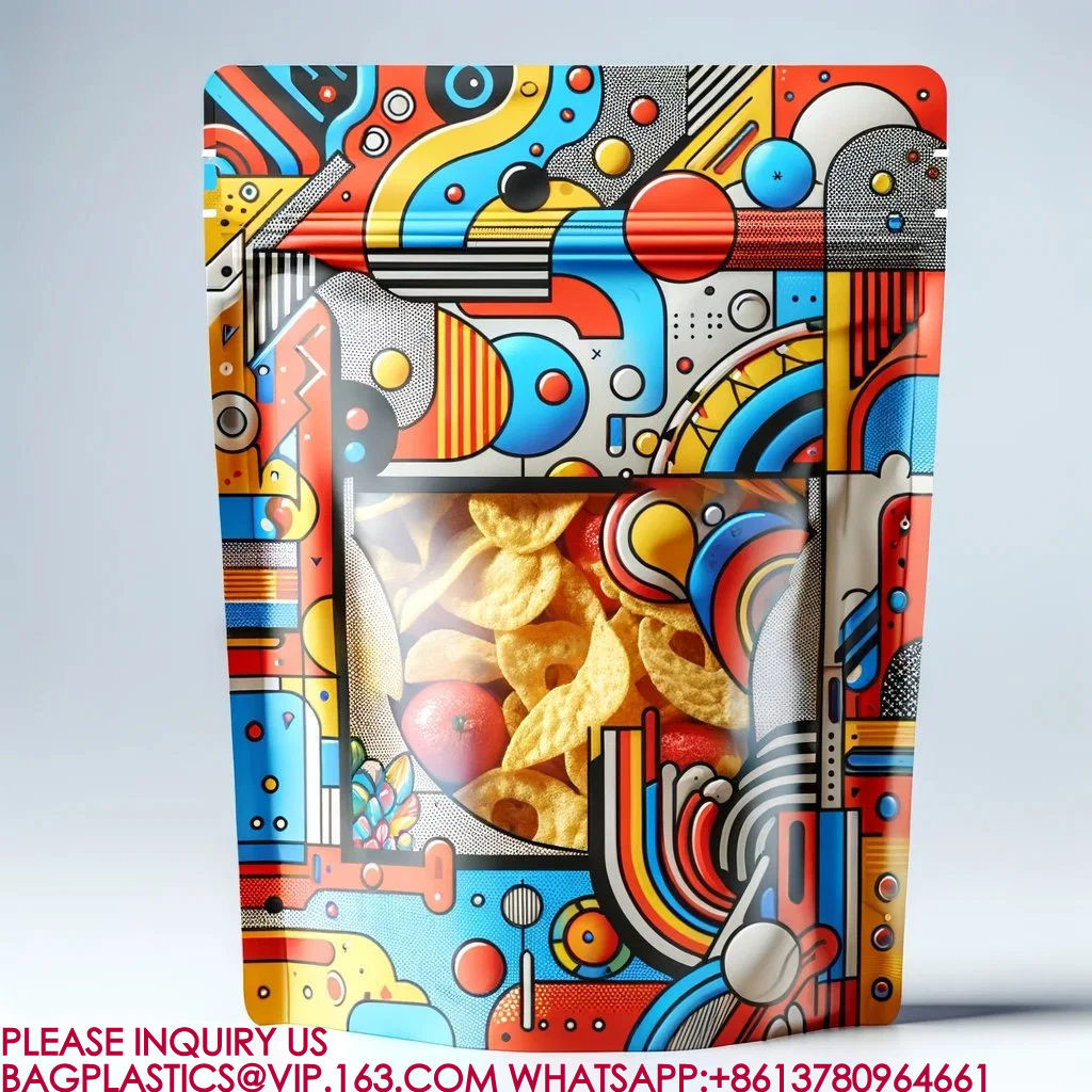 Pouch Pla Packaging Food Biscuits Snacks Mylar Packaging Bag Sealed Aluminum Foil Bag