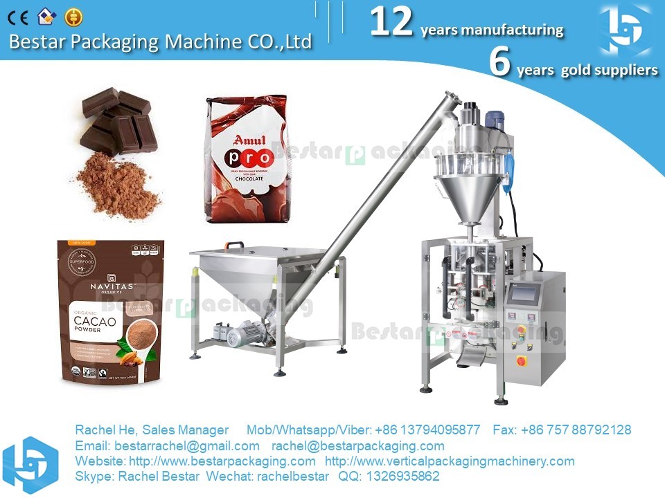 Fully automatic VFFS powder packing machine with touch screen easy operation