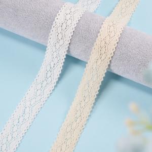 Quality 100% Cotton Lace Trim Embroidered White Scalloped Sewing Apparel Trims for sale