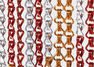 China 2MM Decorative Aluminum Metal Mesh Curtain Chain Drapery Fabric on sale