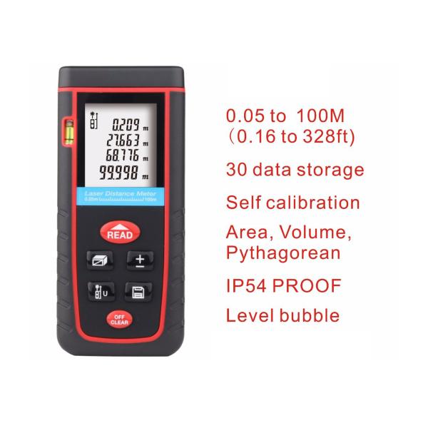 100m Laser Distance Meter Digital Electronic Handheld High Precision Rangefinder Tape measure Portable Area/volume tool