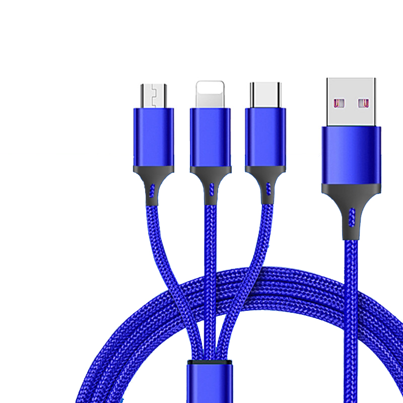One Tow Three Mobile Phone Data Line For Iphone6 7 8 X Android Type C Three In One