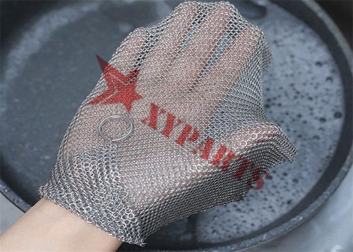 Ss316 Welded Chain Mail Scrubber Kitchen Tools Cleaner