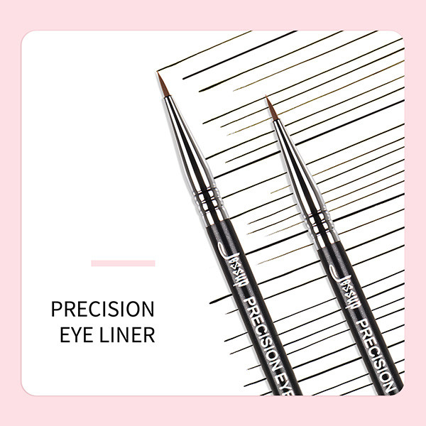 Jessup Single Eyeliner Makeup Brush Black Silver Makeup Tools