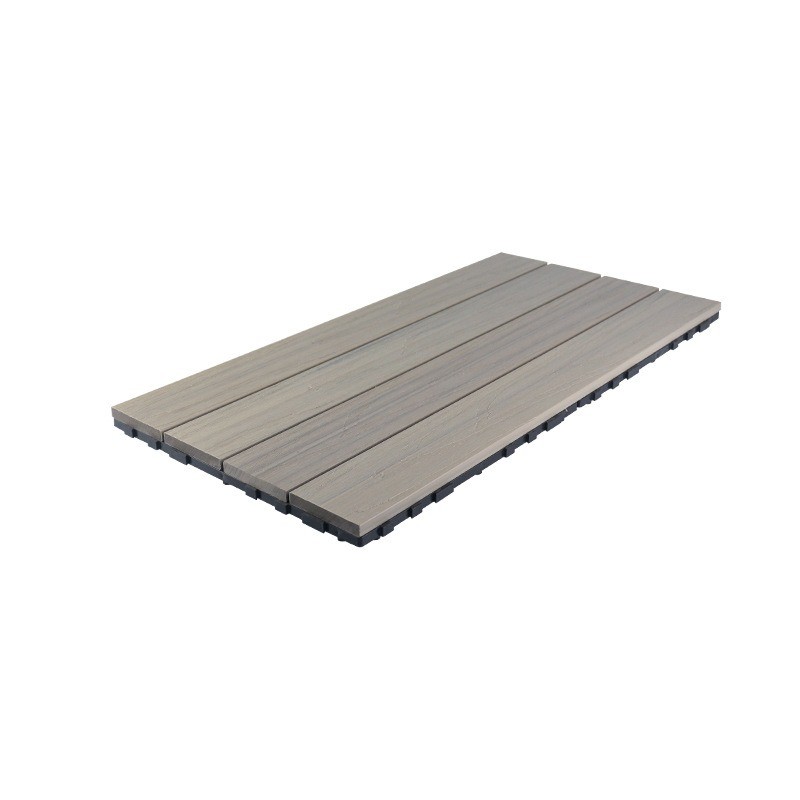 Garden Grid WPC Decking Boards Self Split 71x11mm Floor Gray WPC Buckle Stitching Floor