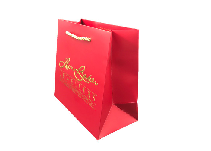 Premium Decorative Jewelry Packaging Bags Golden Hot Stamping OEM Service
