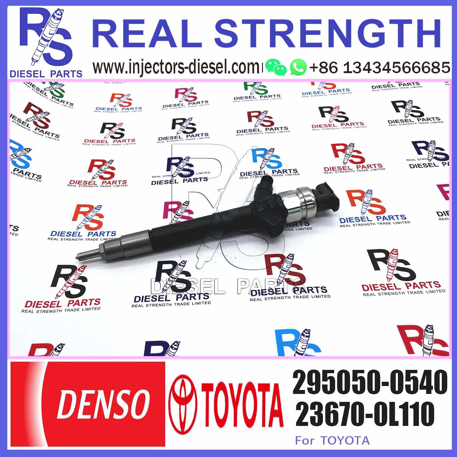Genuine and New Common rail injector 295050-0810 SM295050-0810 295050-0540 for TO/YOTA 2KD Injector 23670-0l110 23670-09