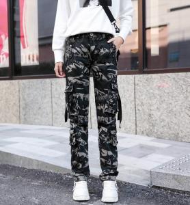 Quality                  Wholesale Fashion Ripped Jeans Womens Denim Pants Side Pocket New Trouser Pant for Woman Cargo Pant Jeans              for sale