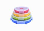 Round Silicone Food Storage Containers / Food Sealed Silicone Lunch Box With