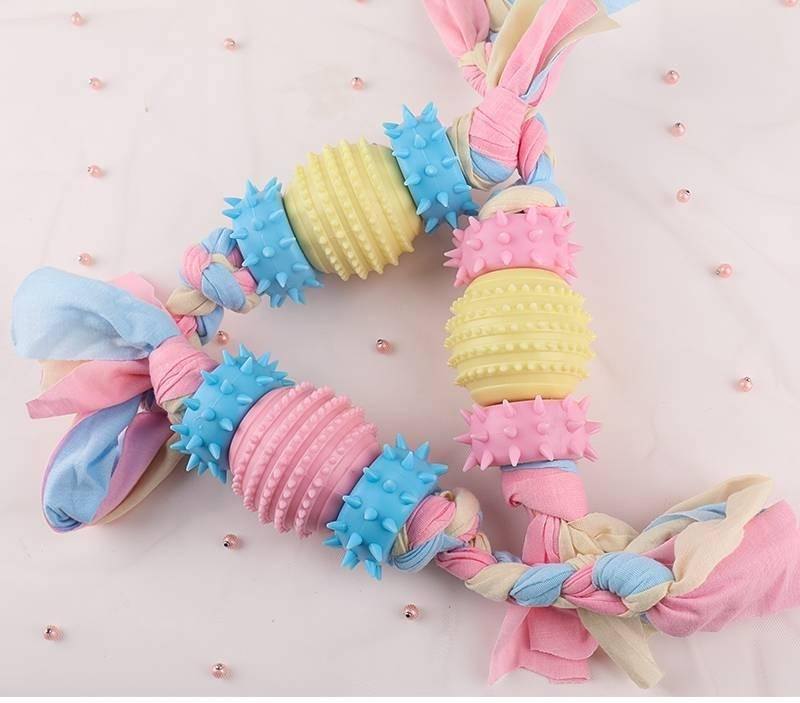 Dog ToySmall Dog Puppies Pet Natural Chew Toys Molar Rod Tpr Rope Toy Catnip