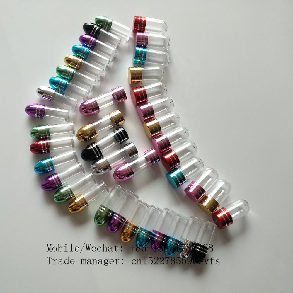 14mm 2ml Single Pill Container PS Plastic Bottle With Metal Cap