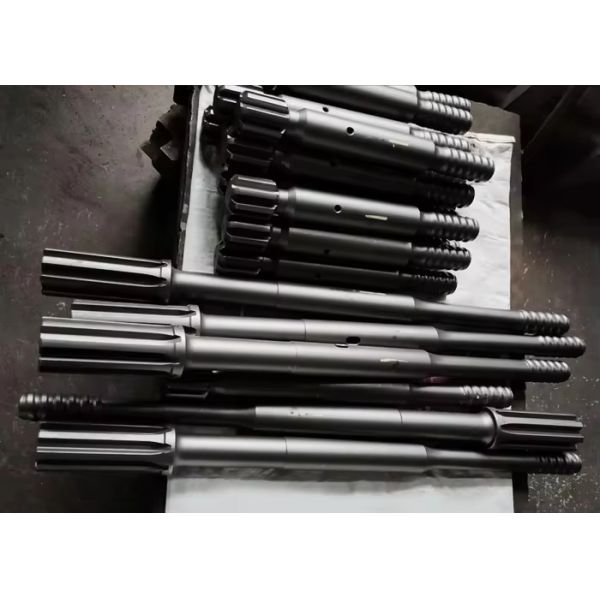 Forged High Manganese Steel T38 HD155 Shank Adapter With Collet For Top Hammer Rock Drill Tunneling Mining