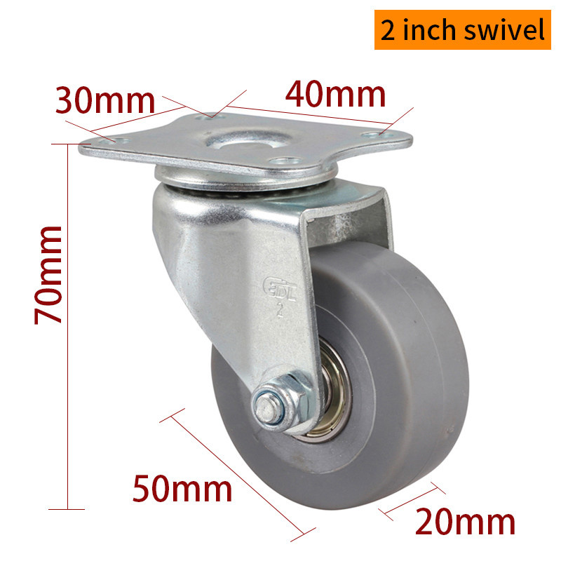 35kg 2 Inch Swivel Caster Wheels Mini 50mm Castor Wheels 262P-56