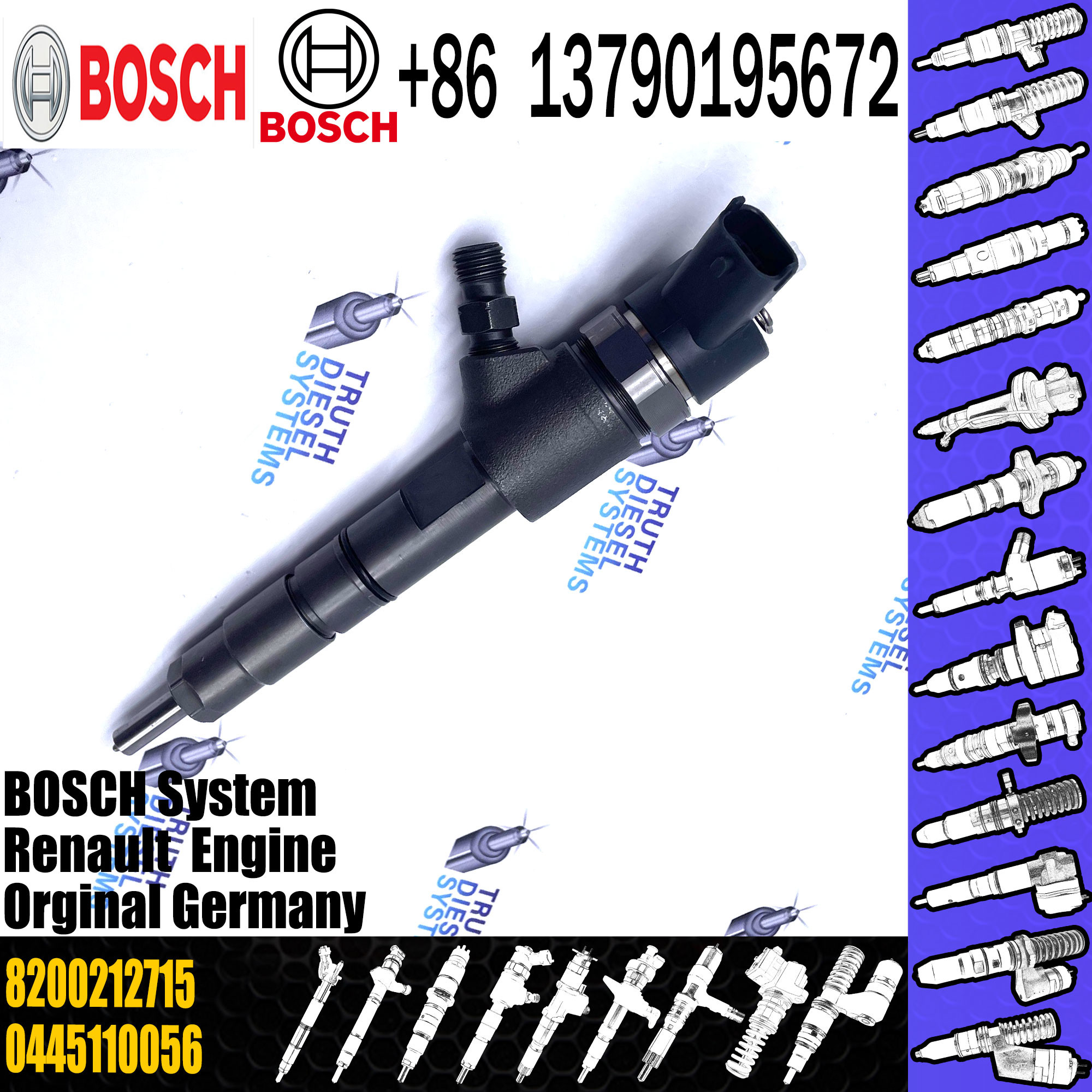 Original New 0445110146 Common Rail Injector For / Opel / Vauxhall 8200212715 8200238528 8201408754 9625542580
