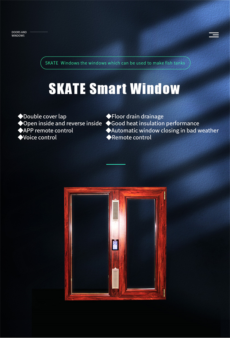Bedroom Smart Windows with 35dB Sound Insulation Coefficient and Smart Voice Control
