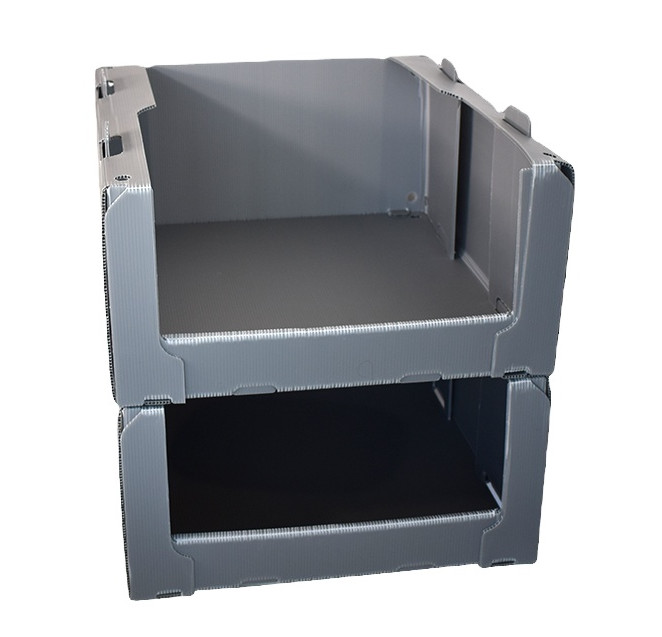 Customsized Antistatic PP Corrugated Box ESD PP Foldable Corrugated Storage Box