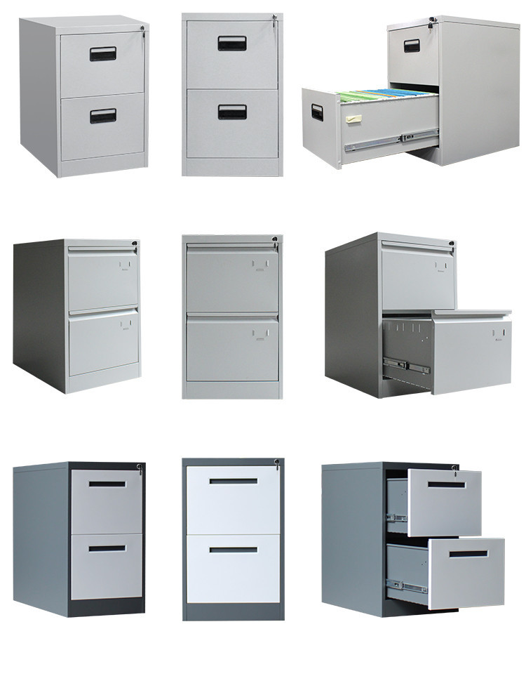 2 Drawer Vertical Steel Filing Cabinets Office Furniture A4 & F4 Folders