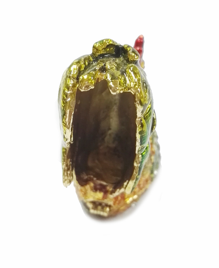Rooster chicken jeweled trinket box with diamond for gift jewelry box