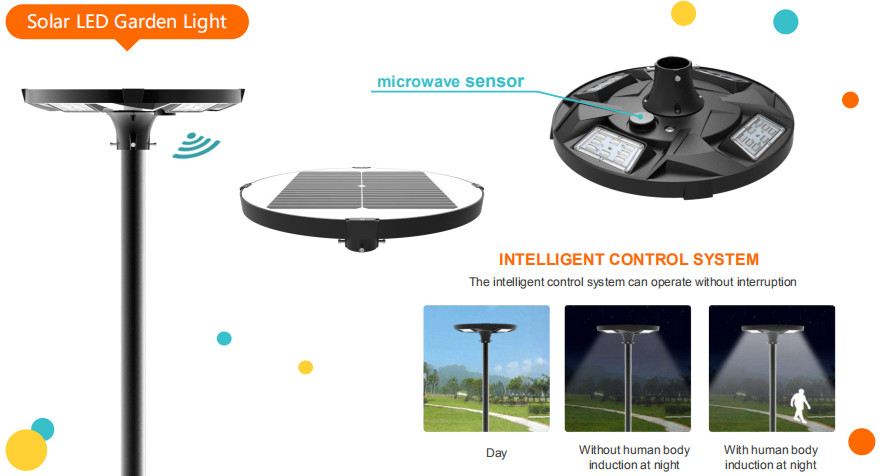 Die-Custing-Housing Aluminum Ip66 Solar Led Garden Light With 3 Years Warranty