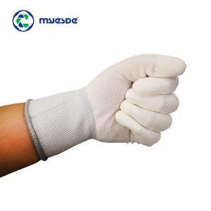 Quality High Density White Polyester Cleanroom Gloves Carbon Fiber ESD Gloves Industrial Good Quality for sale