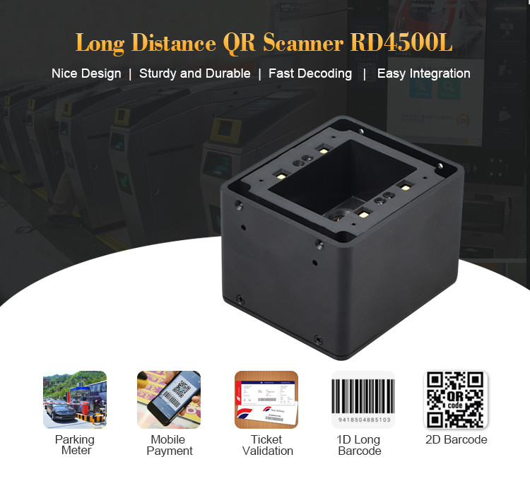 USB 10mil Fixed Mount Barcode Scanner With Durable Metal Housing