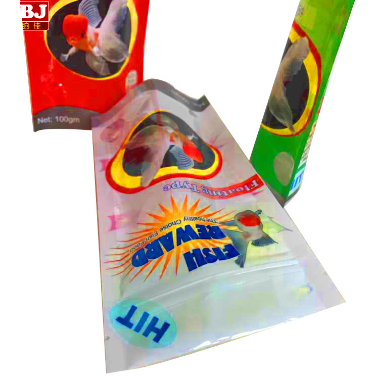 Aluminum Foil White Plastic dog treat training pouch bag with window and zip lock
