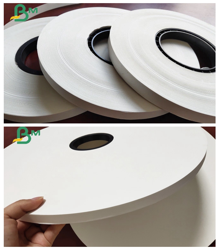White Color Waterproof Drinking Straw Wrapping Paper Width 22mm 24mm 25mm