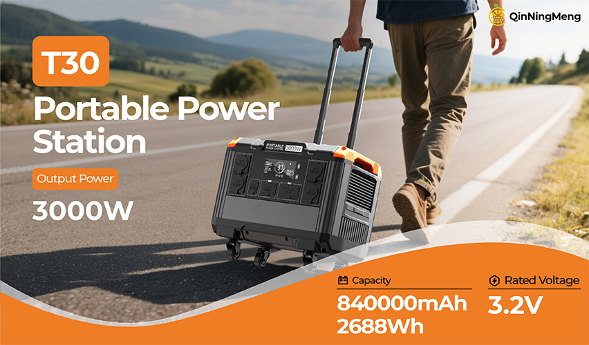 Quality LCD Display 3000W 2688Wh LiFePo4 Portable Solar Power Station with Pure Sine Wave Inverter MPPT Controller and EU US Plug Types for sale