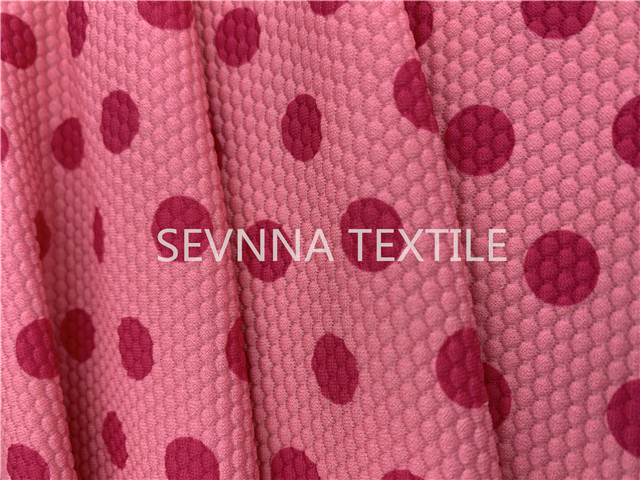 Polyester Micro Fiber Pink Recycled Swimwear Fabric Breathable For Ladies