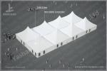 Custom Big 10X10 Gazebo Replacement Canopy Waterproof For Banquet Dinner Party