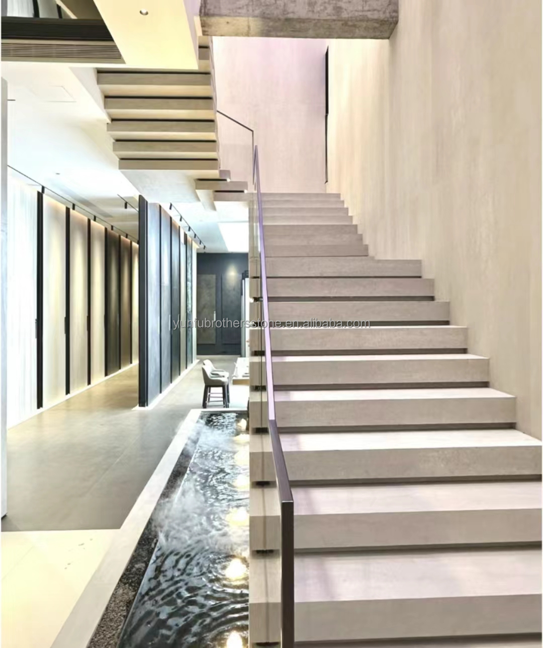 Interior Home Furniture Stair Step Light Design with Modern Artificial Sintered Stone