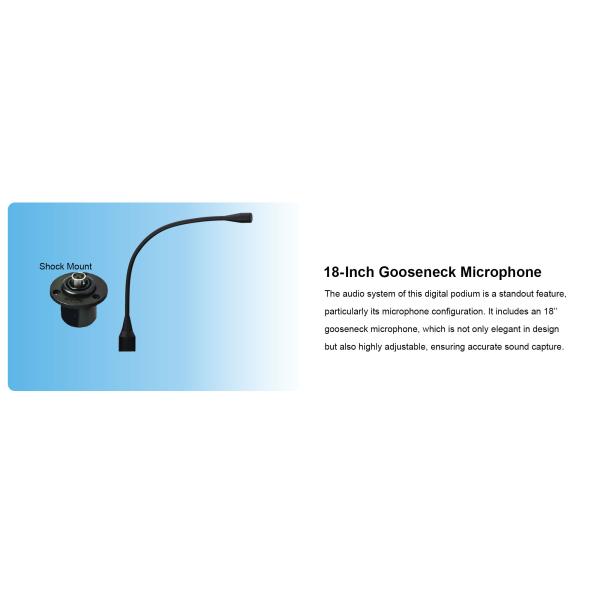 Best Price Smart LCD 21.5 Inch All-in-One Touch Screen Podium Kiosk with Mic and Speaker for Conference